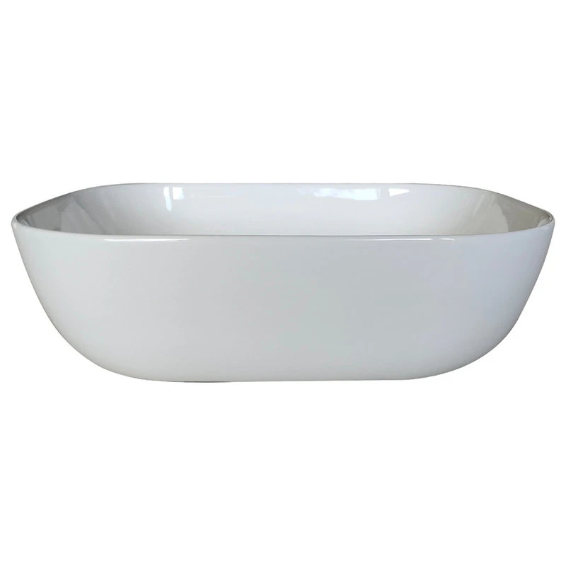 Altair 20x16" Oval White Finish Ceramic Vessel Bathroom Vessel Sink - Image 2