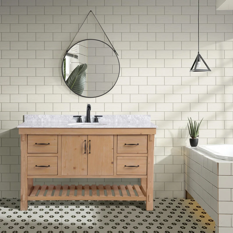 Ari Kitchen & Bath Marina 55" Bathroom Vanity, Driftwood Finish - Image 2