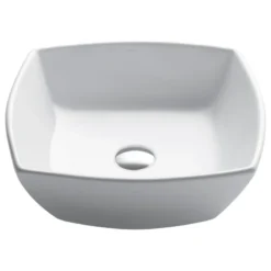 Kraus USA, Inc. Elavo Ceramic Square Vessel White Sink
