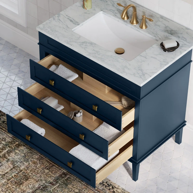 MOD Regis Bath Vanity, Single Sink, 36", Blue, Freestanding - Image 5