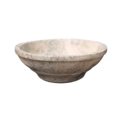 TashMart Elegant Natural Stone Vessel Sink, Antico Travertine