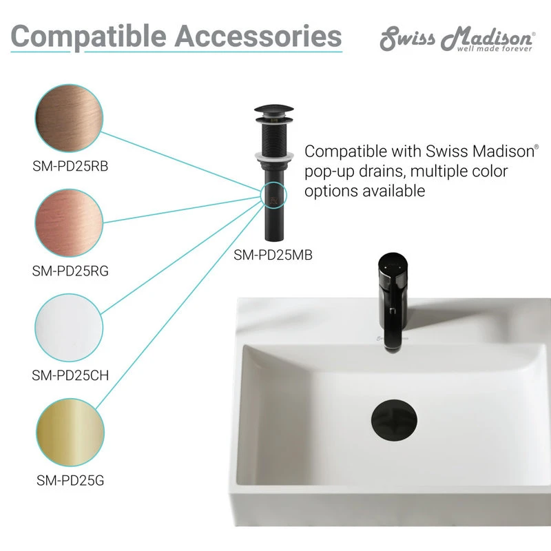 Swiss Madison Plaisir Round Ceramic Bathroom Vessel Sink - Image 9