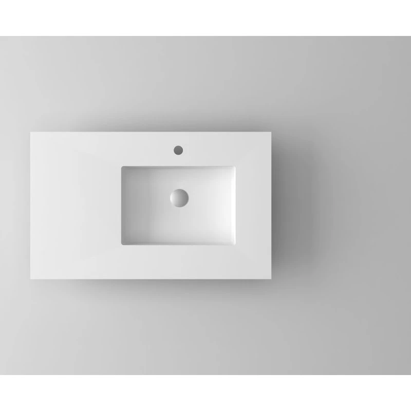 LAVIVA VIVA Stone 36" Right Sink Matte White Solid Surface Countertop - Image 3