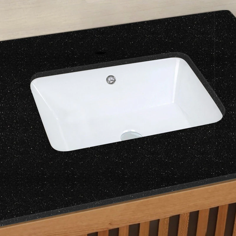 American Imaginations 21.75-in. W Undermount White Vessel For Deck Mount Deck Mount Drilling - Image 5