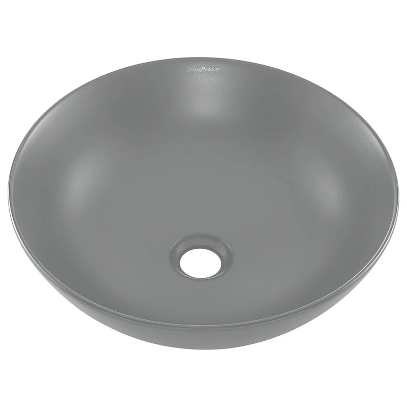 Swiss Madison Classe 16" Color Ceramic Sink In Matte Grey - Image 2
