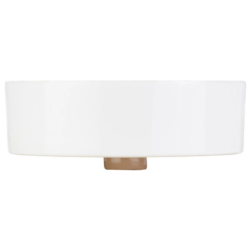 Signature Hardware 948622 Hibiscus 16" Circular Fireclay Vessel - White - Image 5