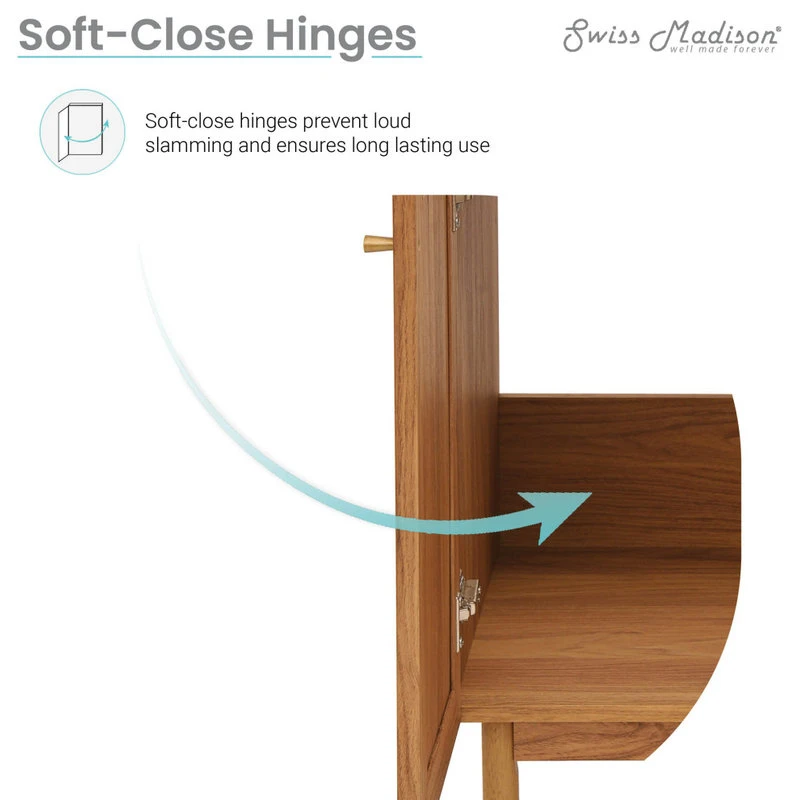 Swiss Madison Classe Bathroom Vanity, Oak, 24" - Image 13