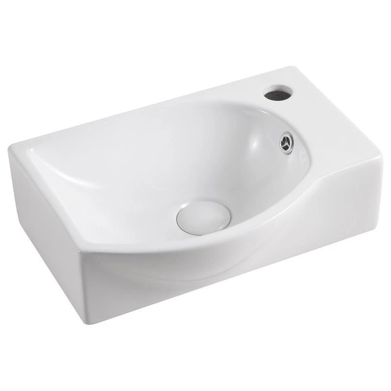 Elite Sinks ELANTI EC1805-L Porcelain Wall-Mounted Sink, Left-Facing, White - Image 2