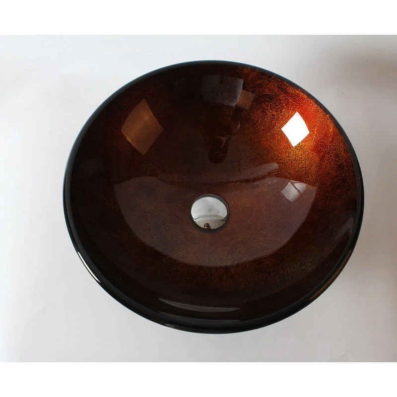 Arsumo Glass Round Vessel Bathroom Sink With Faucet - Image 5