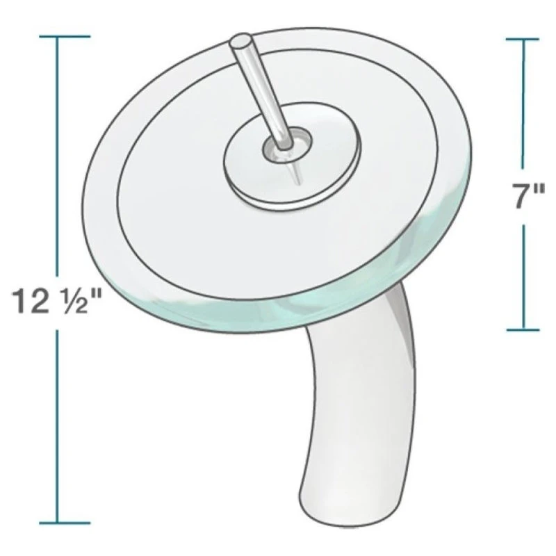 MR Direct Sinks And Faucets 601 Colored Glass Vessel Sink, Crystal, Waterfall Faucet, Brushed Nickel - Image 4