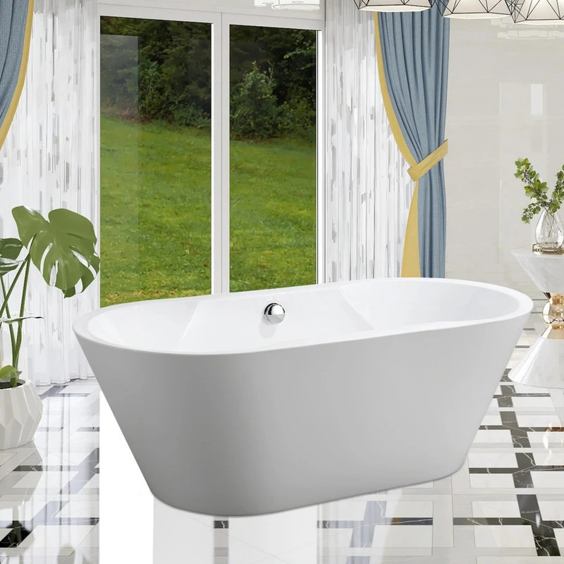 Vanity Art LLC Vanity Art Freestanding Acrylic Bathtub, 31.5"x67"x23.6" - Image 8