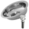 Nantucket Sinks Hand Hammered Oval Stainless Bath Sink And Drain Set
