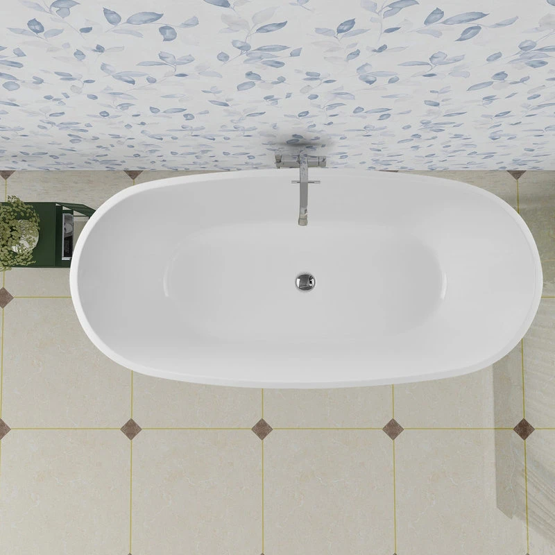 Vanity Art LLC Vanity Art 67" Freestanding Acrylic Soaking Bathtub - Image 9