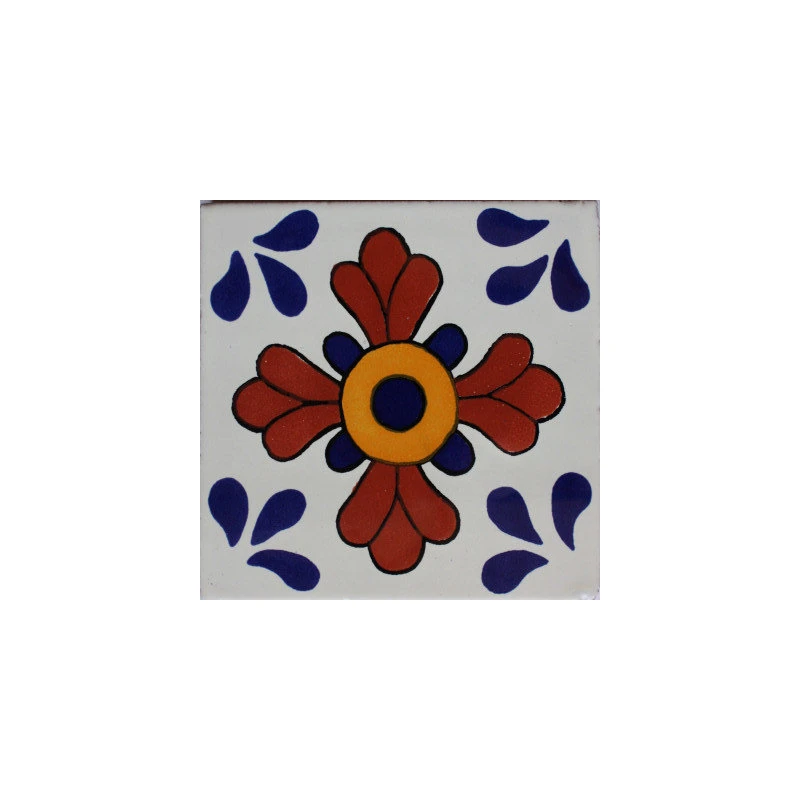 Fine Crafts & Imports 2x2 36 Pcs Blue Seville Talavera Mexican Tile