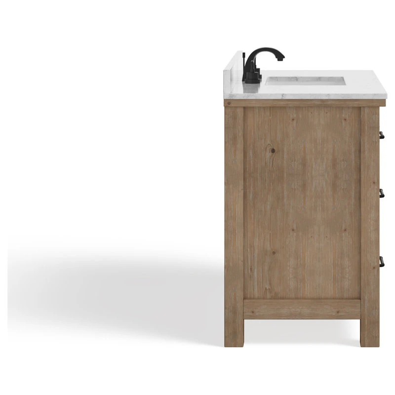 MOD Rawley Bath Vanity, Weathered Fir, 42", Single Sink, Marble Top, Freestanding - Image 11