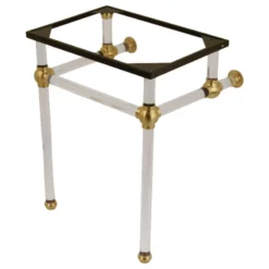 Kingston Brass Fauceture 24" X 20-3/8" X 30" Acrylic Console Sink Legs, Brushed Brass