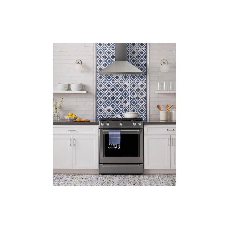 The Tile Shop Annie Selke Artisanal White Moldura Ceramic Wall Trim Tile - Image 3