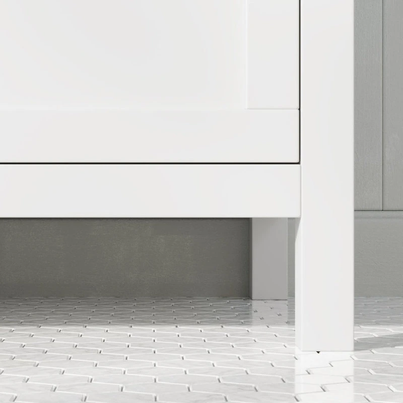 MOD The Juno Bathroom Vanity, Double Sink, 44", White, Freestanding - Image 7