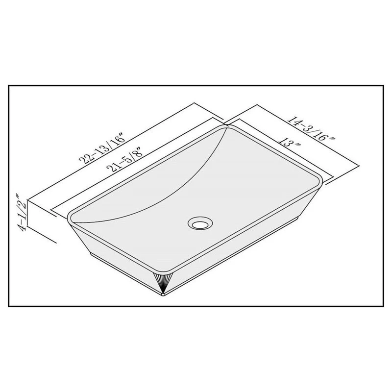 Fine Fixtures White Vitreous China Rectangle Vessel Sink - Image 5