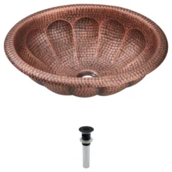 MR Direct Sinks And Faucets Single Bowl Copper Sink, Grid Drain