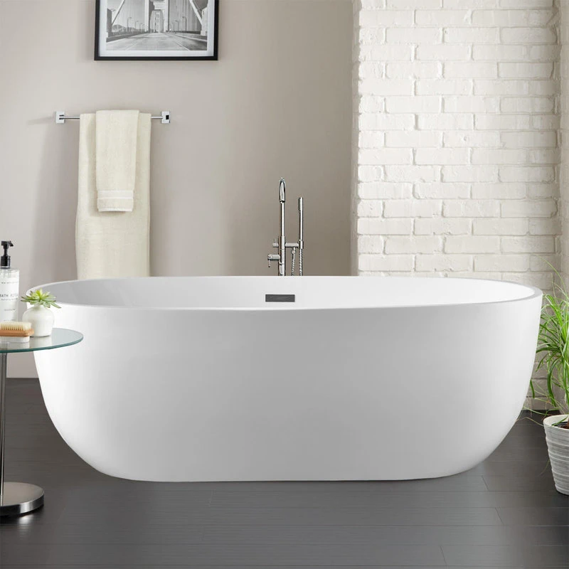 Vanity Art LLC Vanity Art 67" Freestanding Acrylic Soaking Bathtub - Image 2