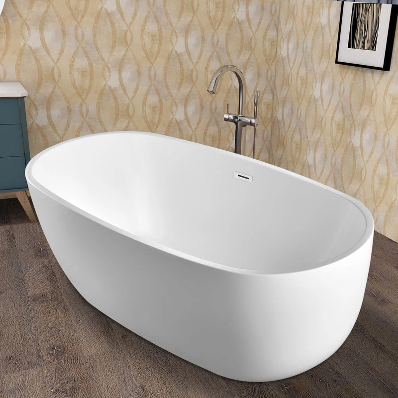 Vanity Art LLC Vanity Art 67" Freestanding Acrylic Soaking Bathtub - Image 8