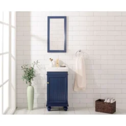 Legion Furniture Dawson Single Sink Vanity, Blue, 18"