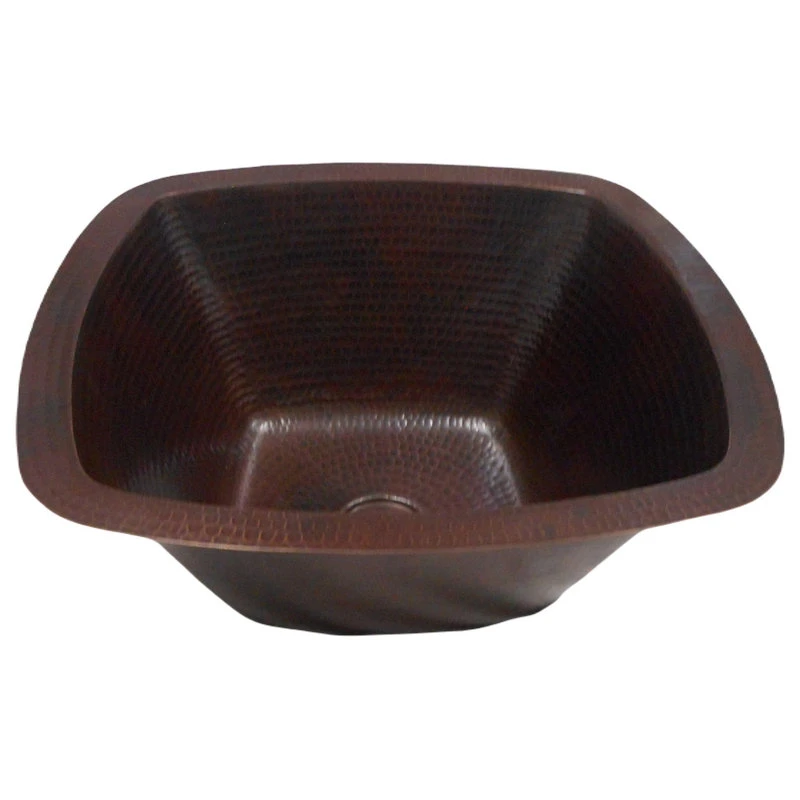 SimplyCopper Square 15" Mexican Copper Bath Sink With Daisy Drain - Image 2