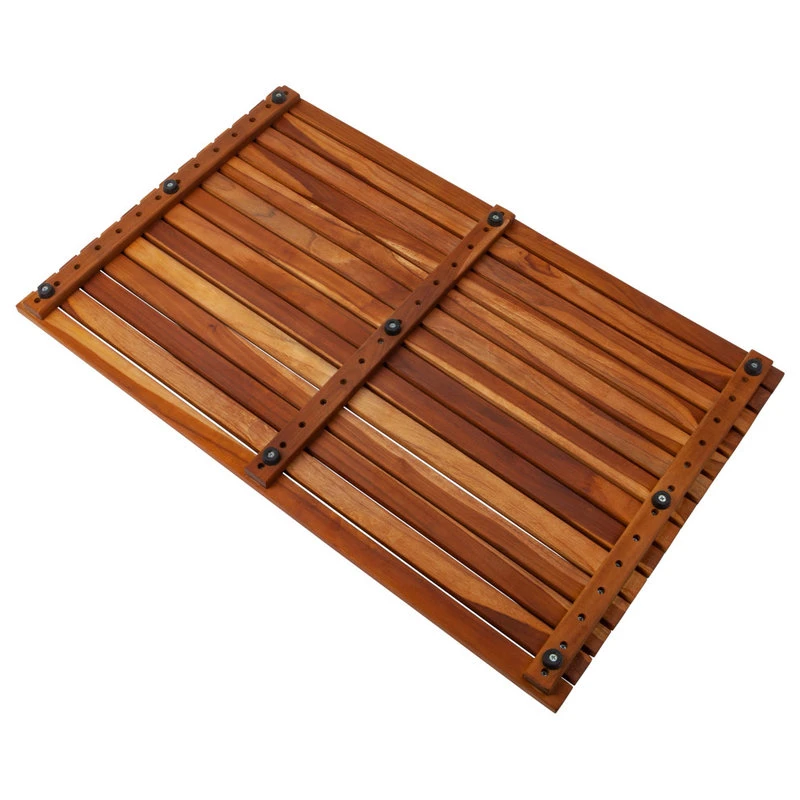 Nordic Style Oiled Teak Shower And Bath Mat 31.4"x19.6" - Image 2