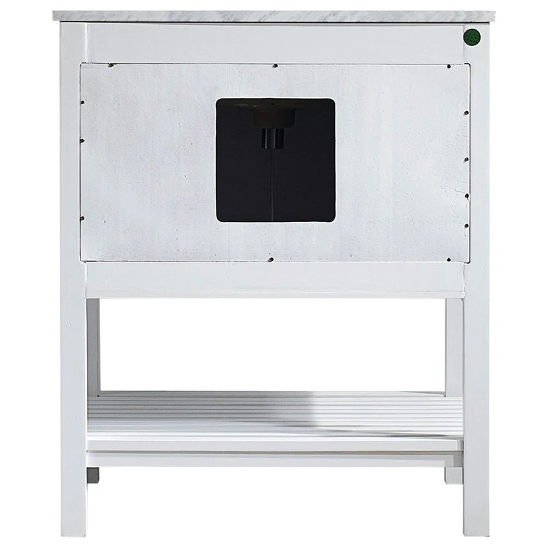 Vinnova Florence 30" Single Vanity Carrara Marble, White, Without Mirror - Image 7