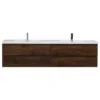 Bathroom Vanity Wholesale INC. MOB 84" Wall-Mounted Double Bathroom Vanity In Rosewood