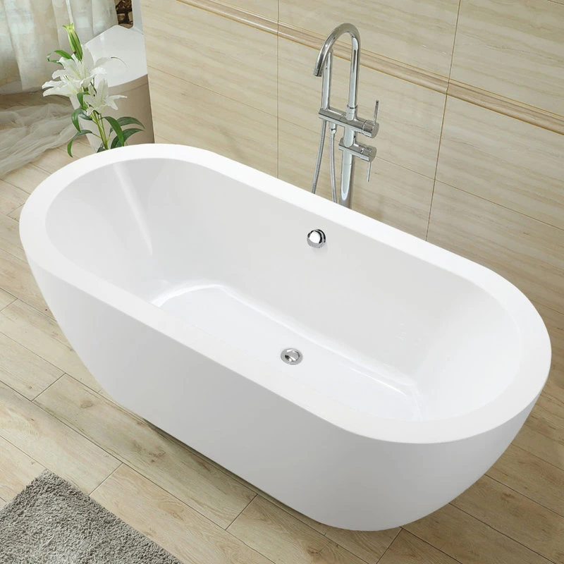 Vanity Art LLC Vanity Art Freestanding Acrylic Bathtub, White, 32"x68" - Image 15