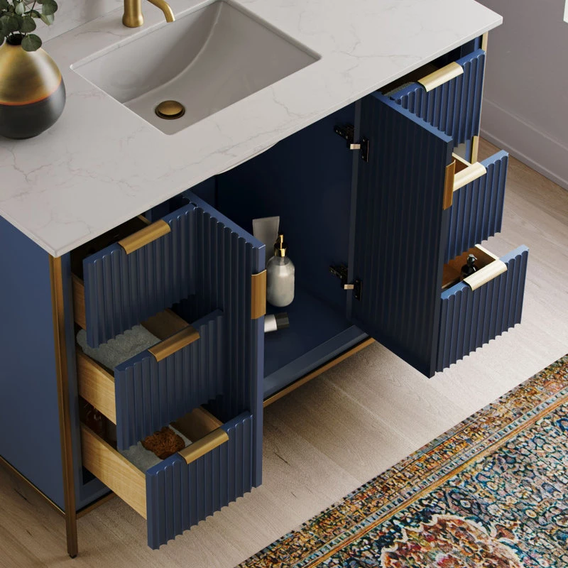 MOD The Everleigh Bathroom Vanity, Single Sink, 48", Royal Blue, Freestanding - Image 5