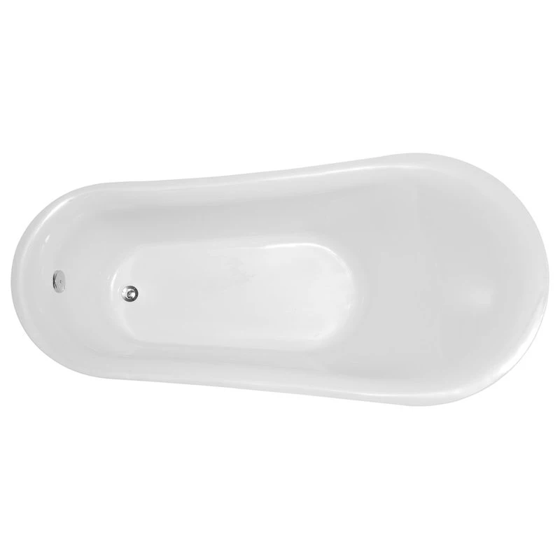 Vanity Art LLC Vanity Art Freestanding Acrylic Bathtub, White, 35"x71" - Image 10