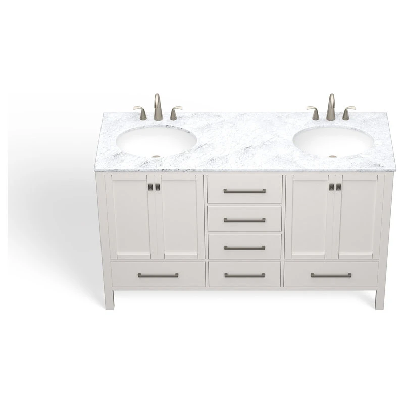 MOD Ellary Bath Vanity, White, 60", Double, With Mirror, Freestanding - Image 13