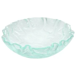 Eden Bath - Vessel Sinks Clear Freeform Wave Glass Vessel Sink