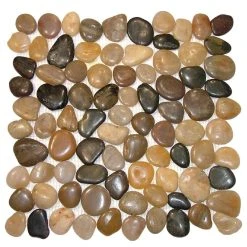 Pebble Tile Mosaics Polished Mixed Pebble Tile
