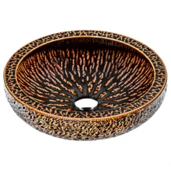 ANZZI Regalia Series Vessel Sink In Speckled Umber