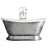 The Tub Studio 'Christoforo' Acrylic French Bateau Tub Package With Aged Chrome Exterior, 67"
