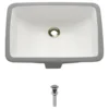MR Direct Sinks And Faucets U1913 Undermount Porcelain Sink, Bisque, Chrome Pop-Up Drain