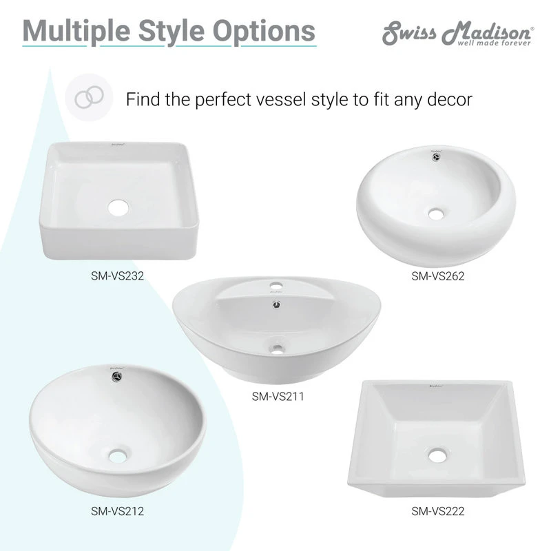 Swiss Madison Plaisir Round Ceramic Bathroom Vessel Sink - Image 10