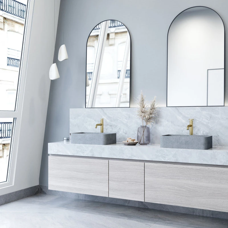 VIGO Concreto Stone Rectangular Bathroom Vessel Sink - Image 3