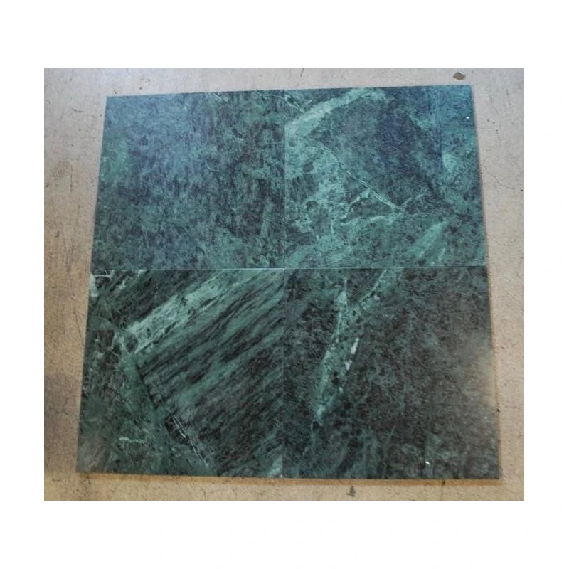 Stone & Tile Shoppe, Inc. Dark Green Marble Tiles, Polished Finish, 12"x12", Set Of 40 - Image 2