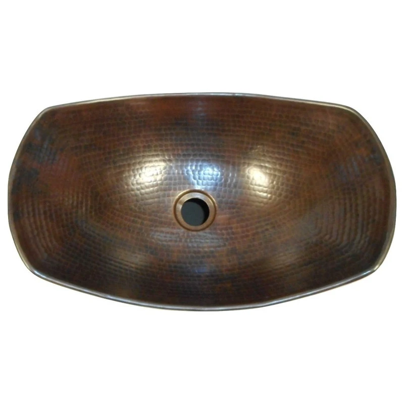 SimplyCopper 17" Oval Roman Vessel Copper Bath- Drain Options Available, No Drain - Image 2