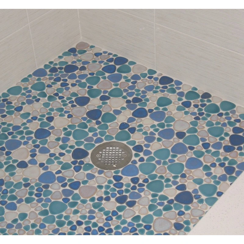 Pebble Tile Mosaics Porcelain Sea Mist Pebble Tile - Image 3