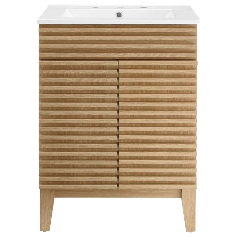 Modway Render Bathroom Vanity, Oak White Finish EEI-3860-OAK-WHI - Image 6