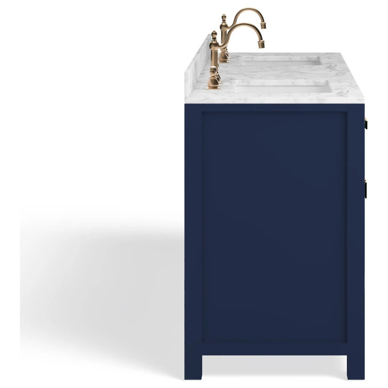 MOD Savoy Bath Vanity, Double Sink, 72", Blue, Freestanding, Faucets And Mirrors - Image 11