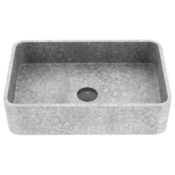 VIGO Concreto Stone Rectangular Bathroom Vessel Sink