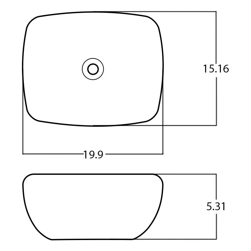 16 Gauge Sinks 19.9-in. W Bathroom Vessel Sink RPBK-28063 - Image 2