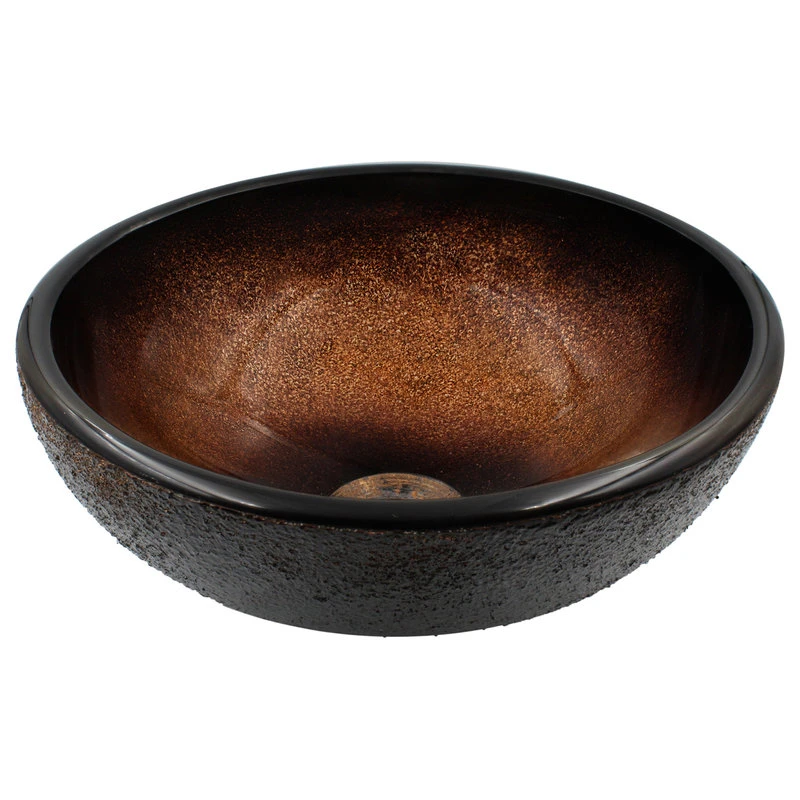 Novatto Sanguinello Mini Glass Vessel Bathroom Sink Set, Matte Black - Image 2